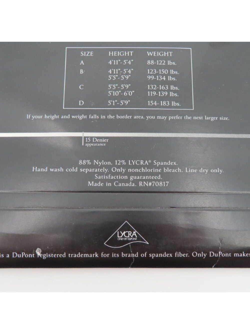 Victorias Secret Very Sexy Women Size C 15 Denier Black Classic Socking NEW - Picture 6 of 8